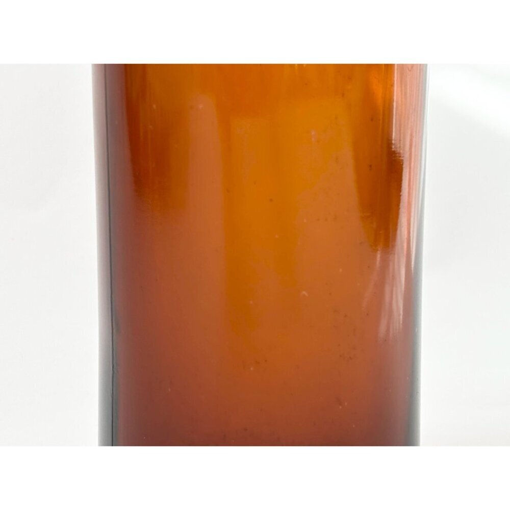 Antique Brown | Honey Gold Vintage German Made Glass Flip Top Bottle - Picture 5 of 10